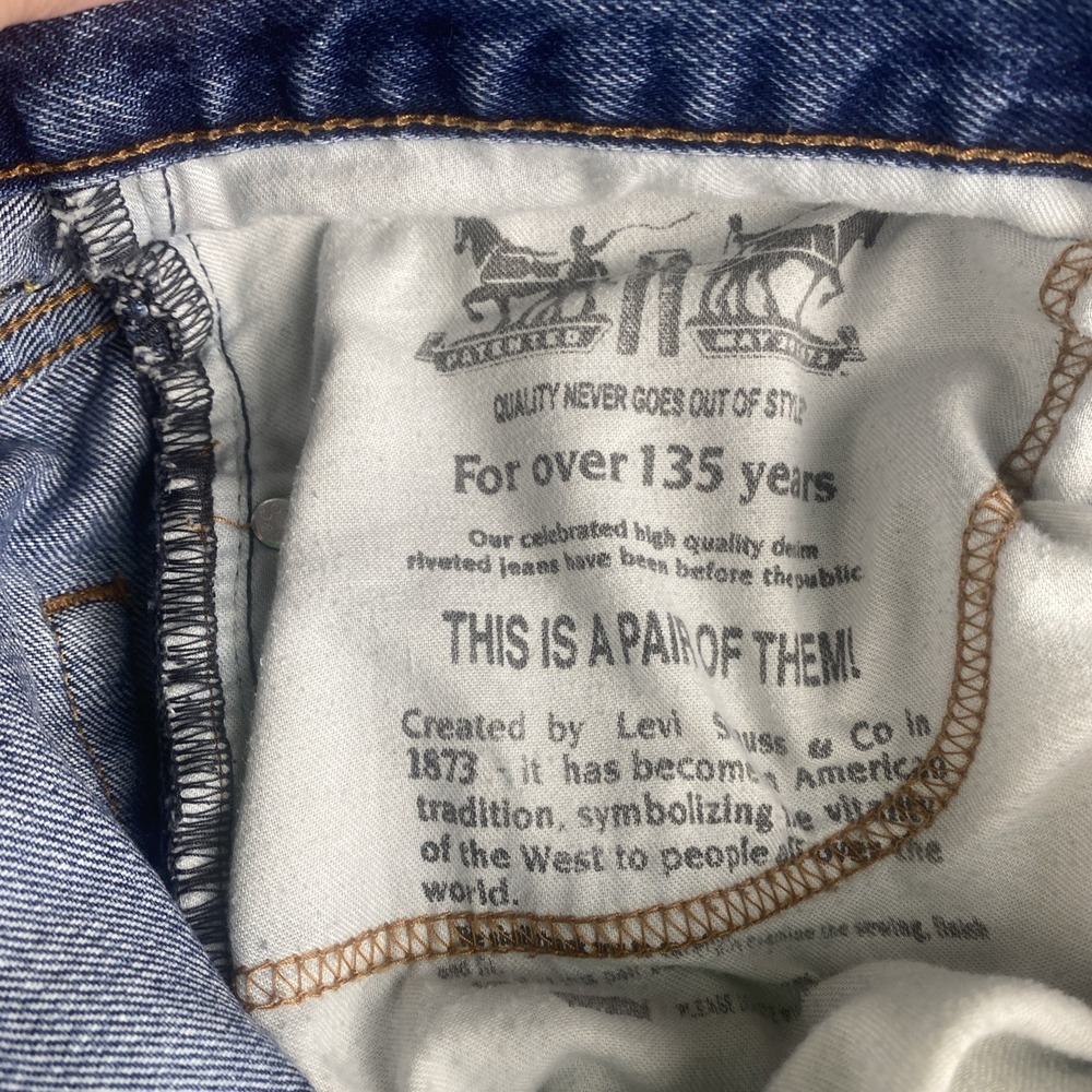 Levis Jeans Mens 40 X 32 Blue 550‎ Relaxed Tapered American Cowboy Ranch Y2K - Picture 7 of 13